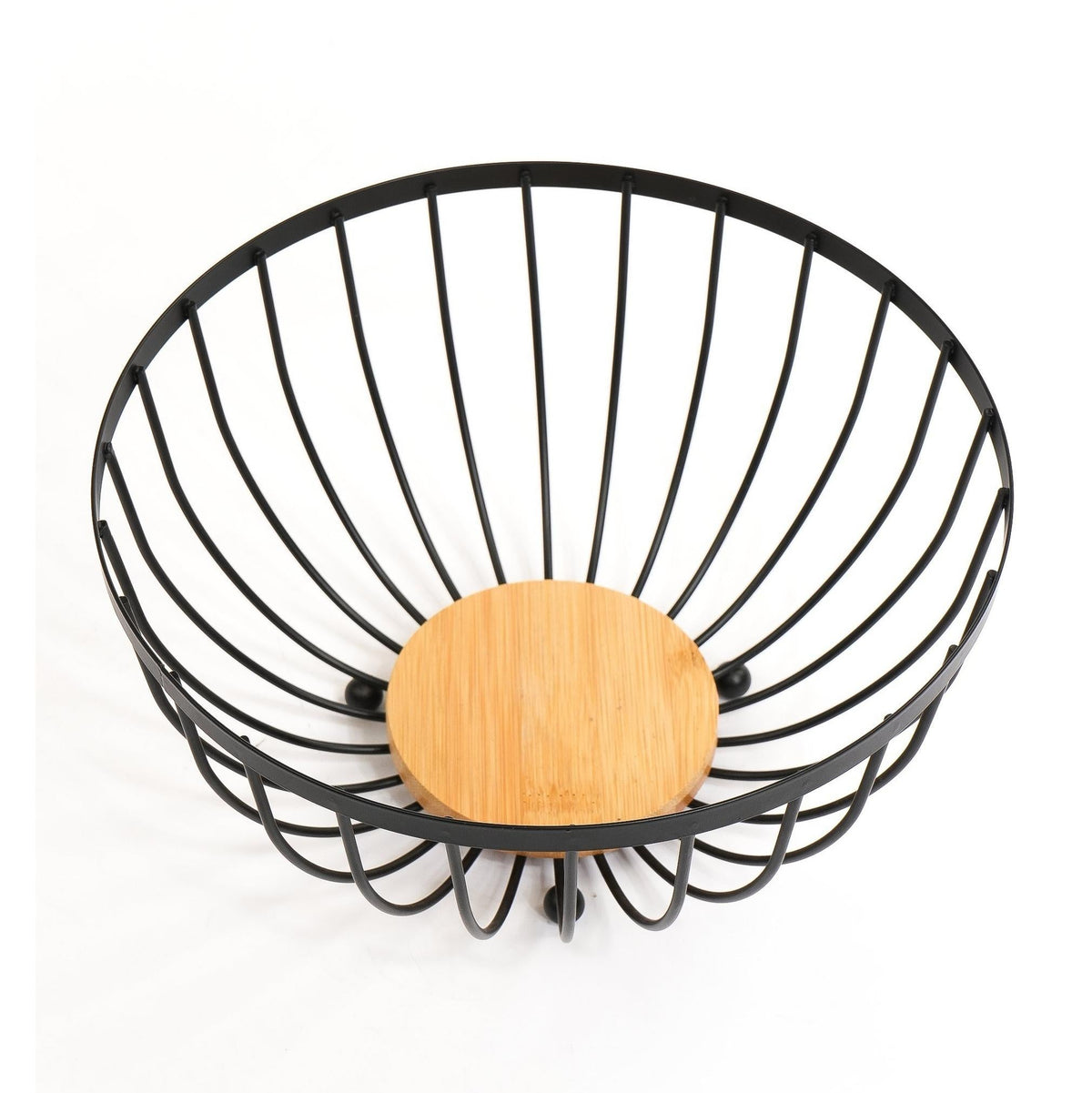 Metallic & Oak Fruit Basket