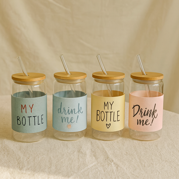 Drink Me Glass Cup – Pastel Edition (450ml)