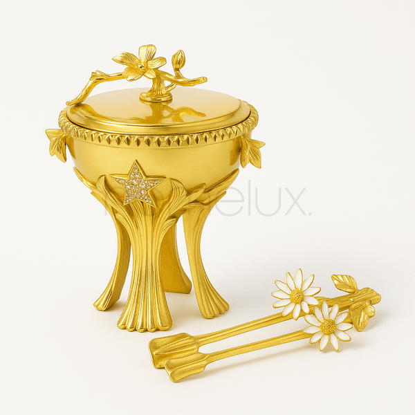 Luxury Gold-Plated Metal Bakhoor/Incense Burner