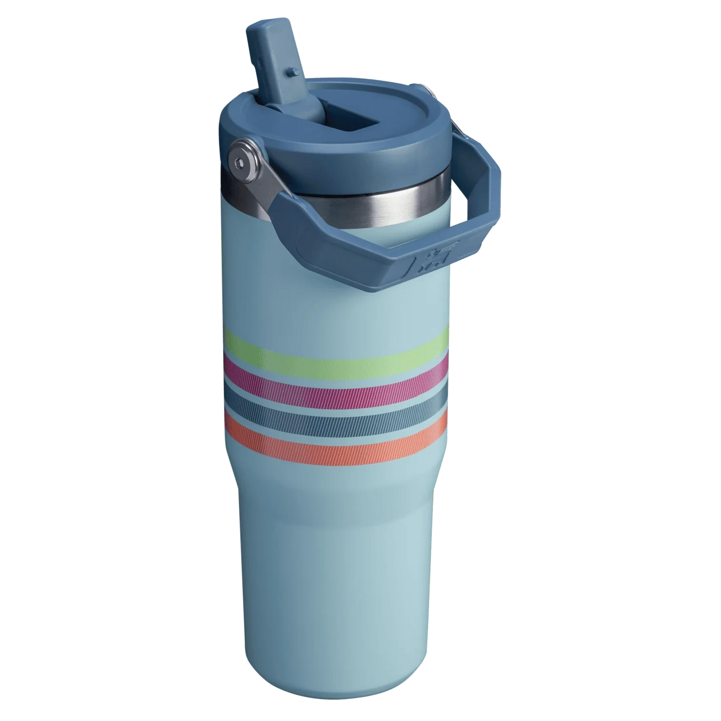 The Varsity Iceflow™ Flip Straw Tumbler | 30 OZ - Seafoam Stripe
