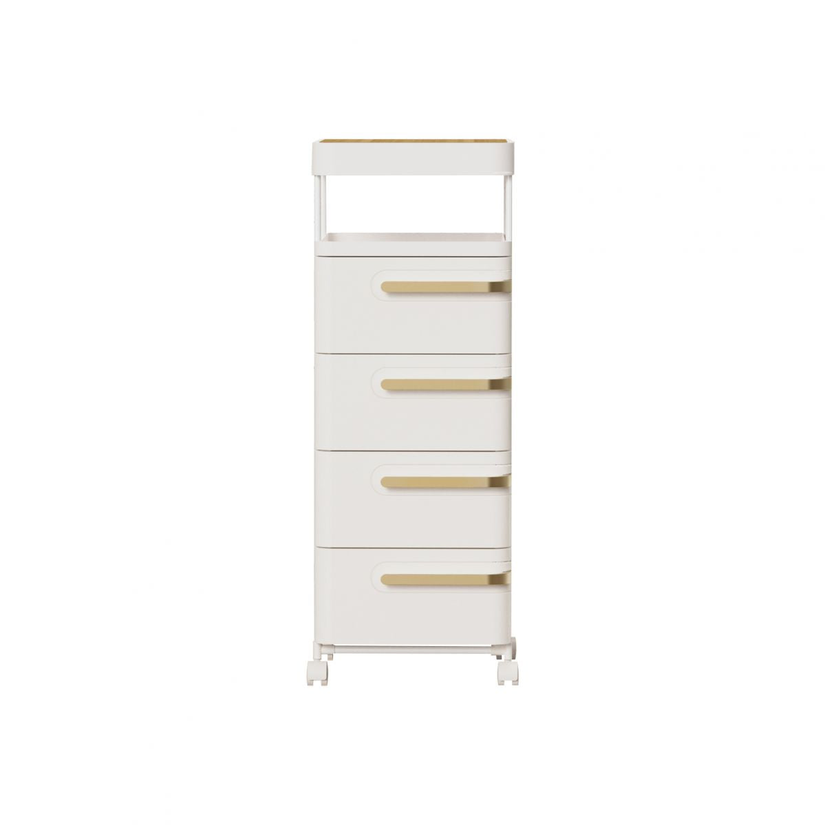 Bedside Décor & Storage Table - 4 Drawers