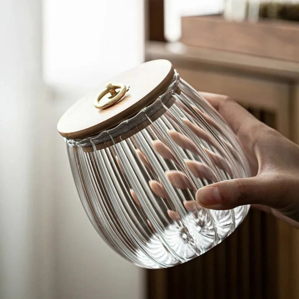 Golden Glass Ring Jar