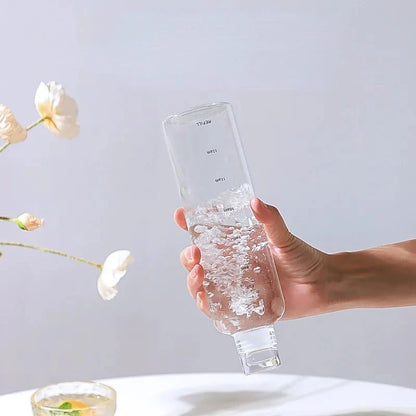 Transparent Glass Water Bottle
