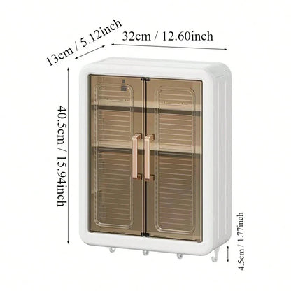 Wall-Mounted Storage Rack with Magnetic Suction