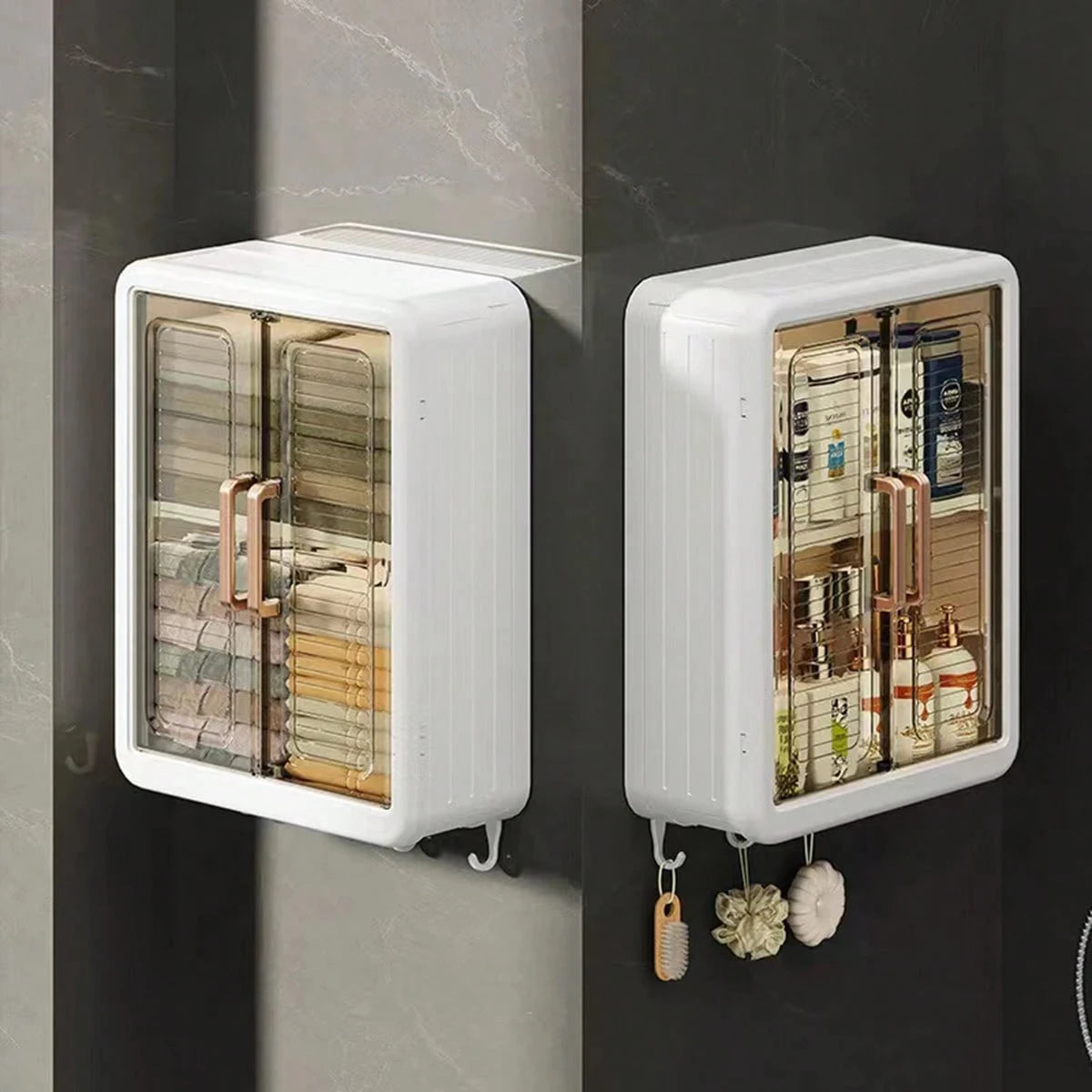 Wall-Mounted Storage Rack with Magnetic Suction