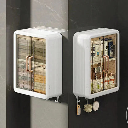 Wall-Mounted Storage Rack with Magnetic Suction