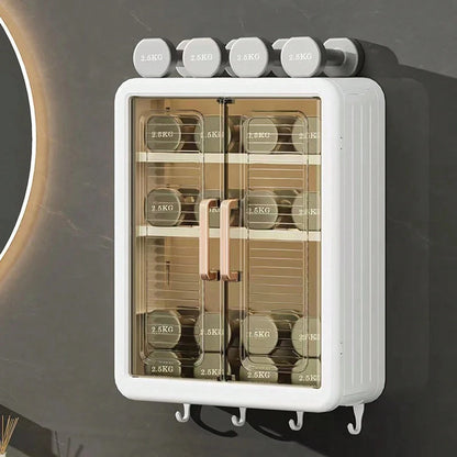 Wall-Mounted Storage Rack with Magnetic Suction