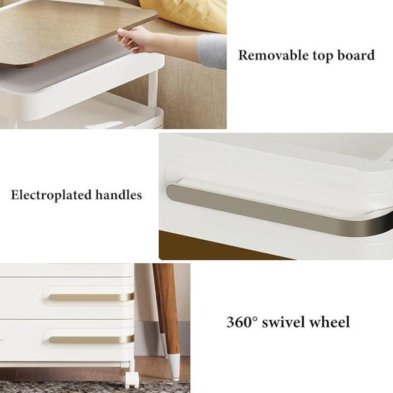 Bedside Décor & Storage Table - 3 Drawers