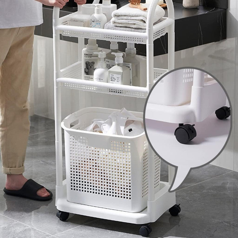 2-Tier Laundry Basket Organizer