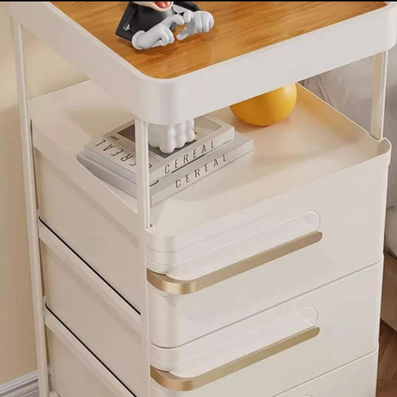 Bedside Décor & Storage Table - 4 Drawers