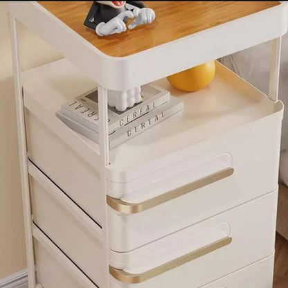 Bedside Décor & Storage Table - 4 Drawers