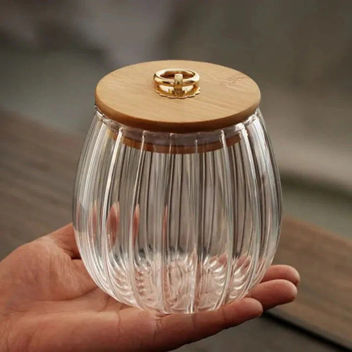 Golden Glass Ring Jar