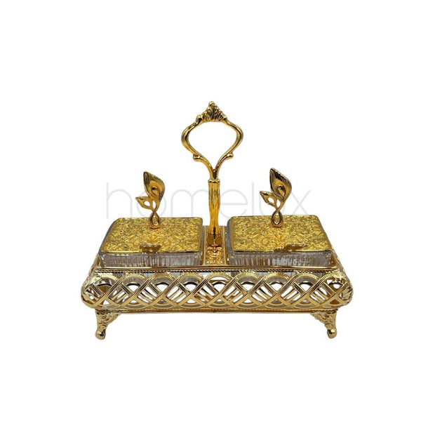 Elegant Golden Partition Tray