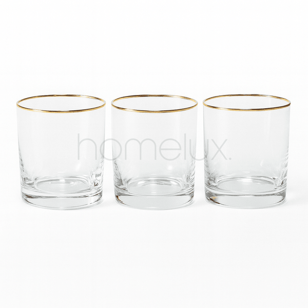 The "Gilded Facet" Glass Set (6 pieces)