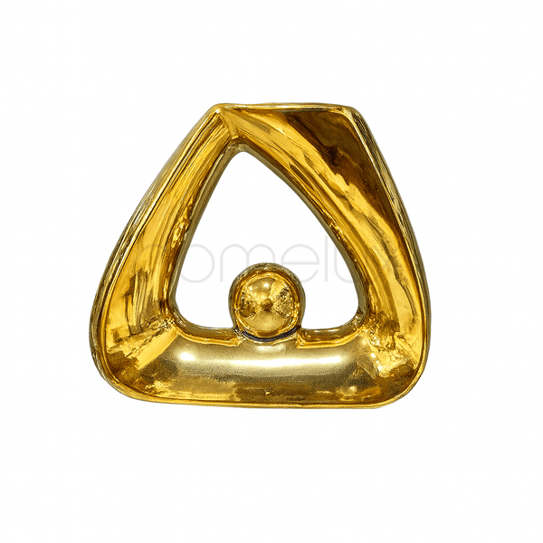 Golden Prism Accent Sculpture