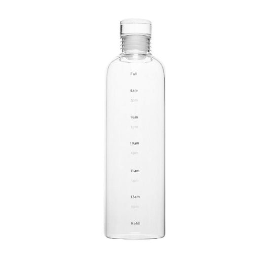 Transparent Glass Water Bottle