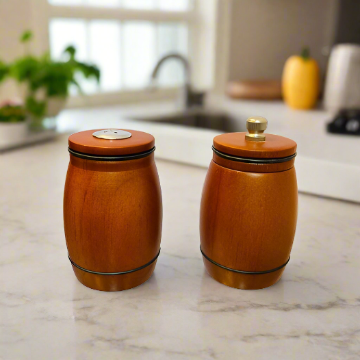 Wooden Texture Pepper Mill Crusher Set