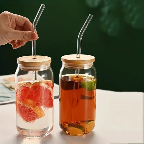 Mason Jar With Clear Straw