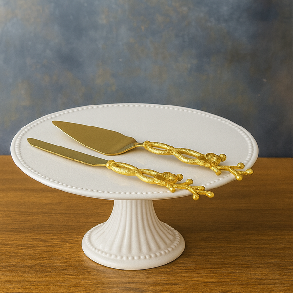 Gilded Floral Cake Set