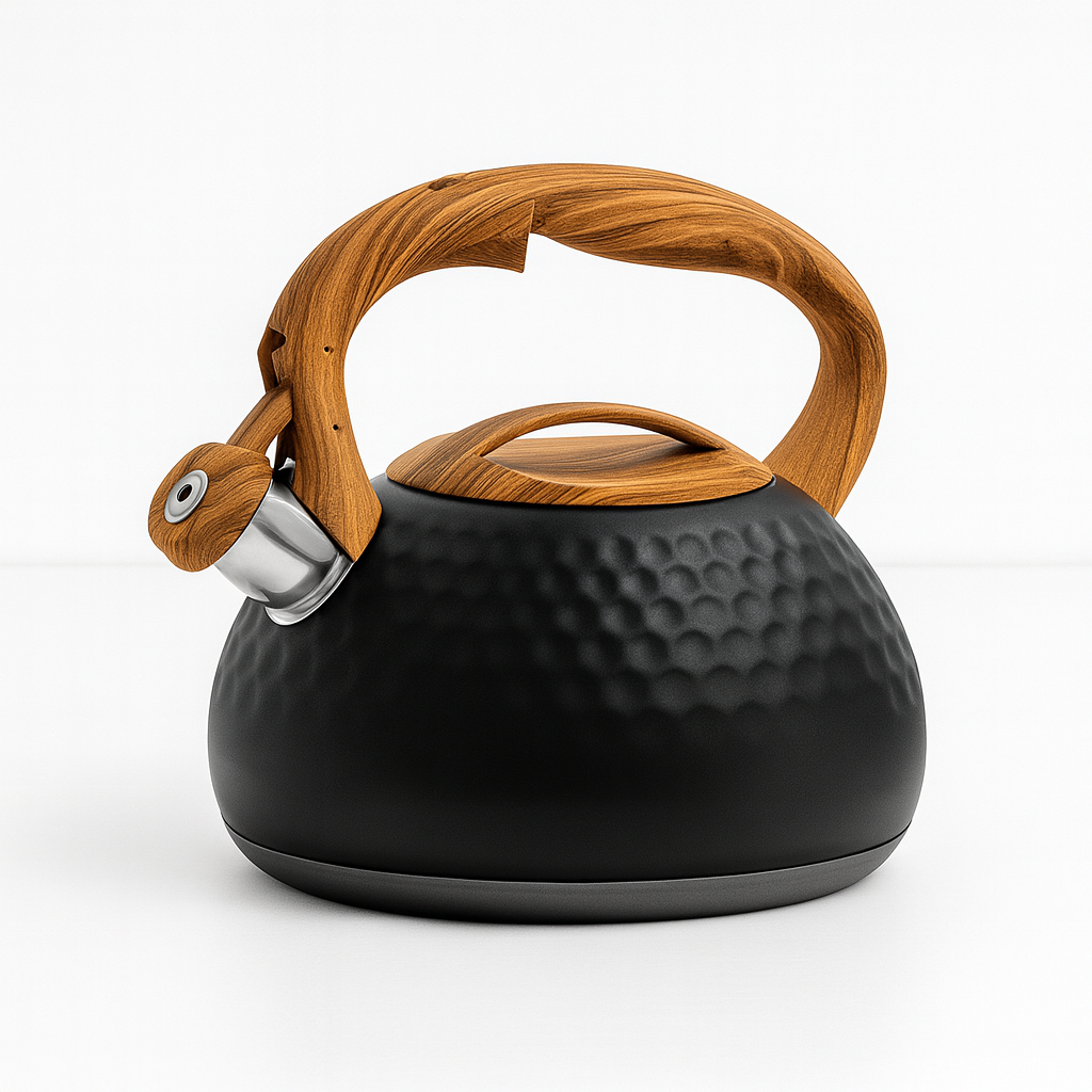 HausRoland Black Textured Whistling Kettle – HomeLux