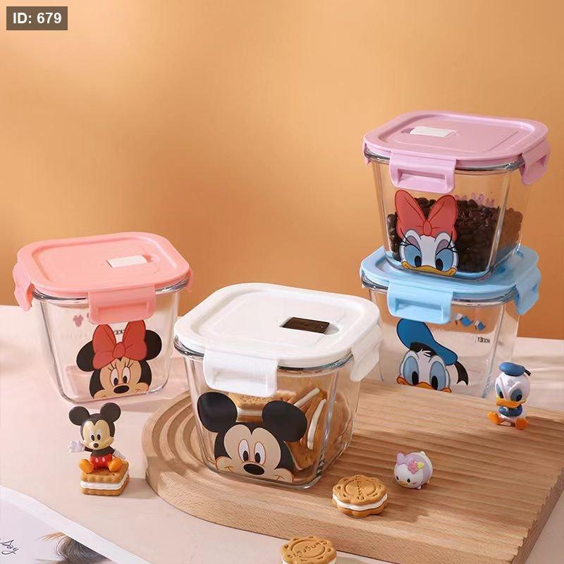 DISNEY Mickey & Friends Airtight Glass Food Storage Box - 900ml
