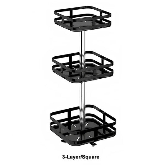 360° Rotatable Metal Storage Organizer - 2 Tier Square