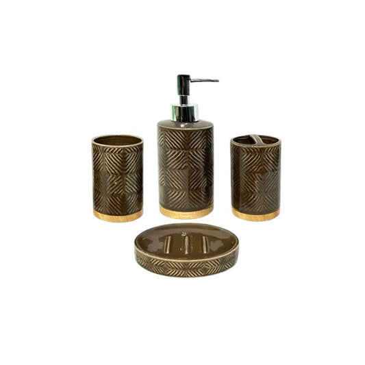 4Pieces Bath Set Brown