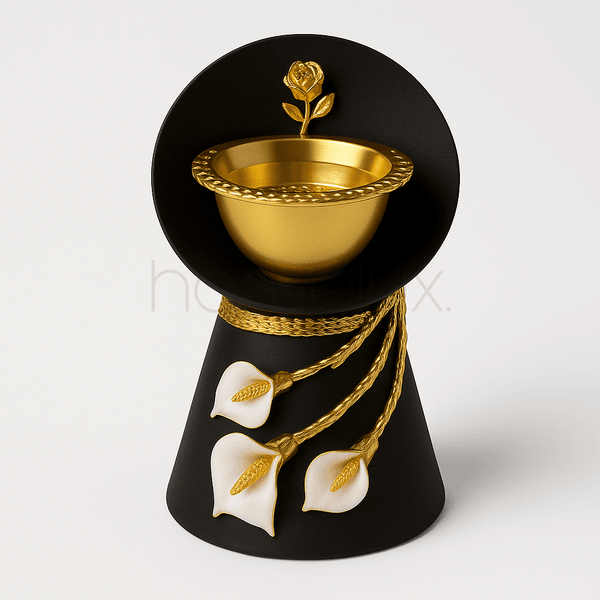 The Black Gold Calla Lily Incense Burner
