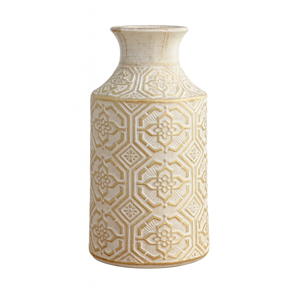 Embossed Vintage Ceramic Vase