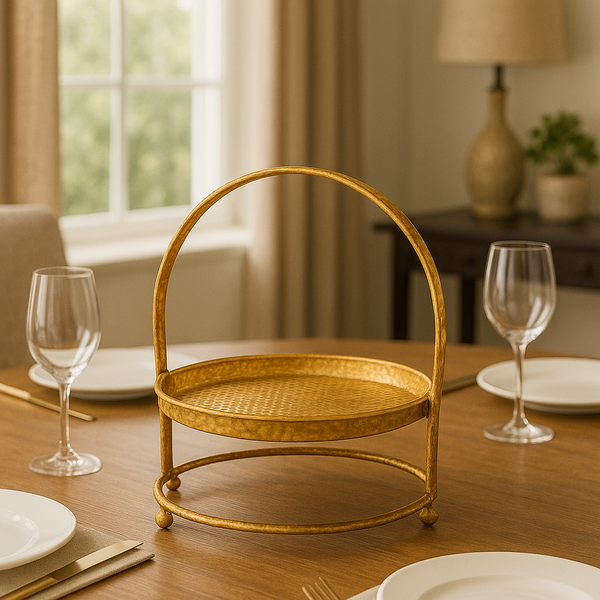 Golden Arched Serving Bowl