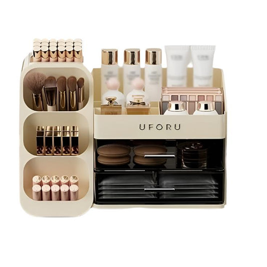 Luxury Cosmetic Box With Makeup Brush Organizer