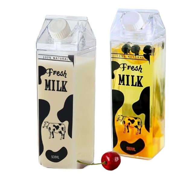 Clear Acrylic Milk Bottle 500ml