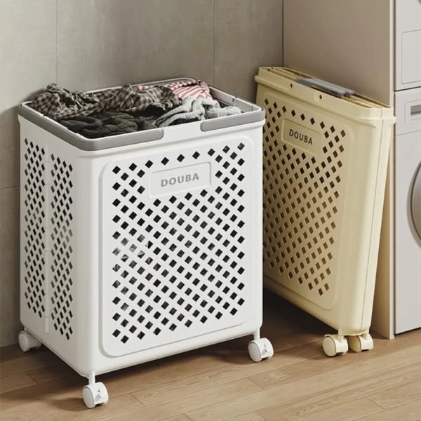 Large Capacity Movable Folding Laundry Basket
