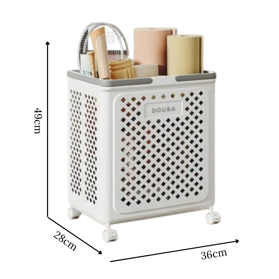 Large Capacity Movable Folding Laundry Basket