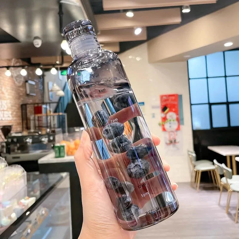 Transparent Glass Water Bottle