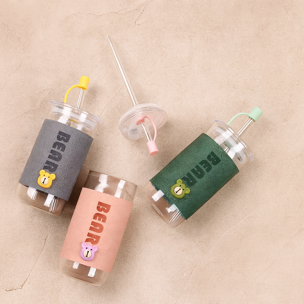 Bear Series Glass Cup – 410ml