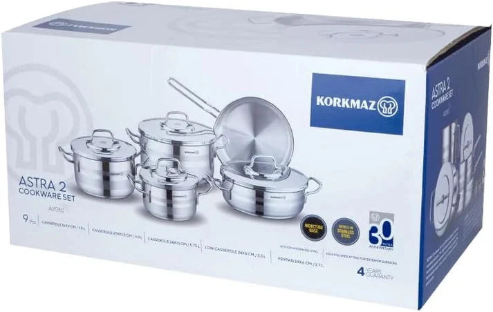 Korkmaz A-2050 Astra 9 Pcs Cookware Set