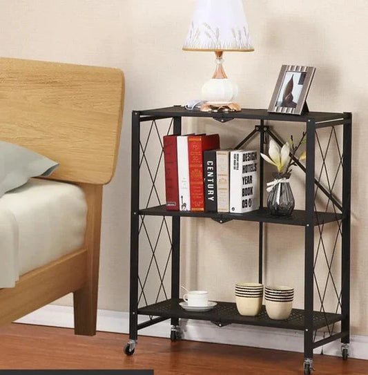 Foldable Kitchen Trolley - White