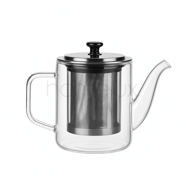 Contemporary Heat-Resistant Glass Teapot