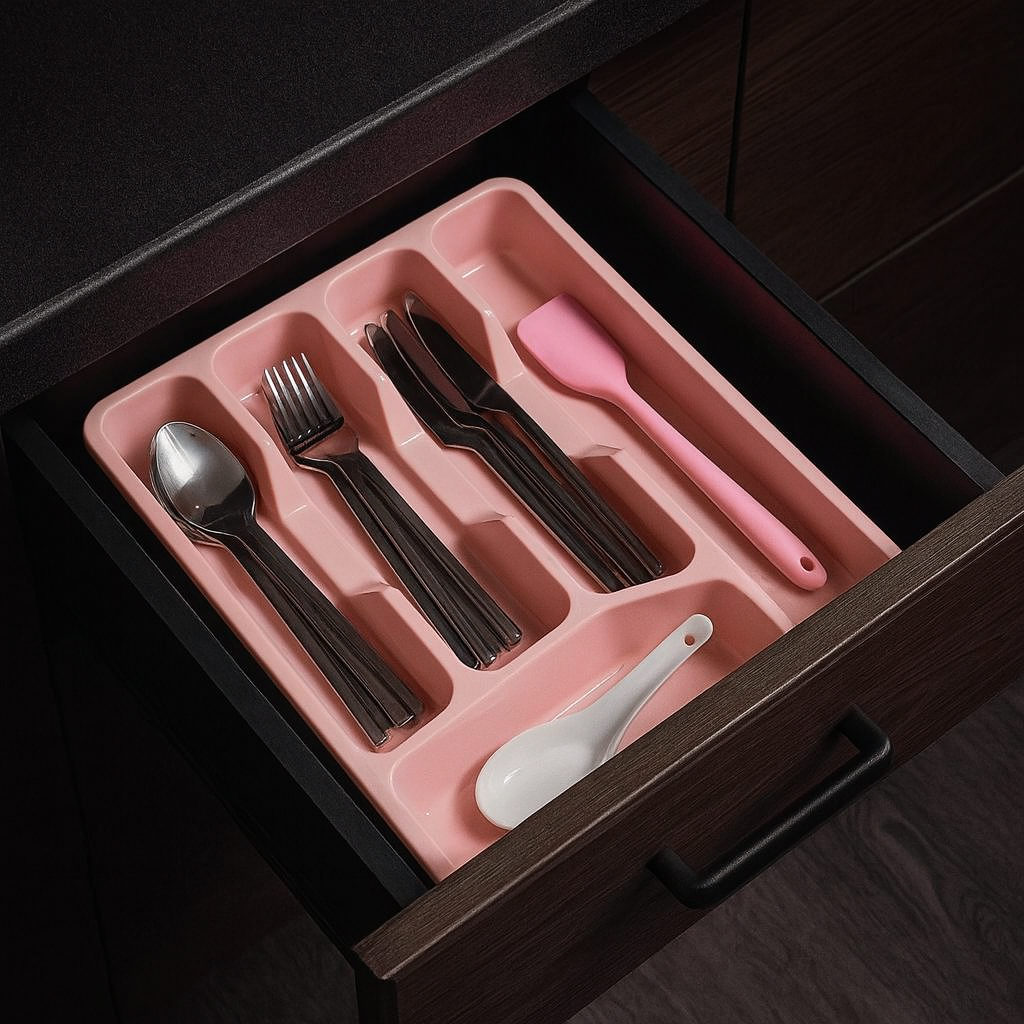 Multi-Compartment Cutlery Tray