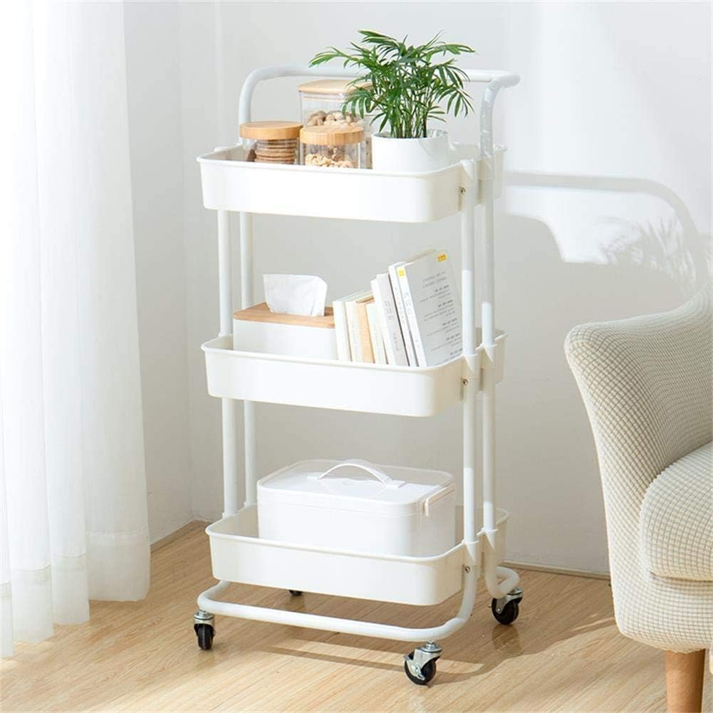 3 Tier Kitchen Trolley Rack - Plastic Baskets
