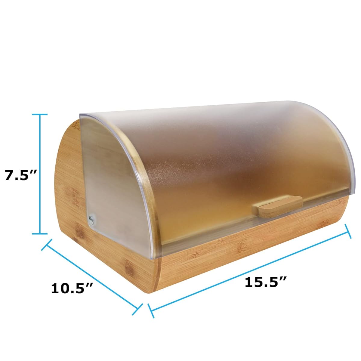 Bamboo Bread Box With Acrylic Cover