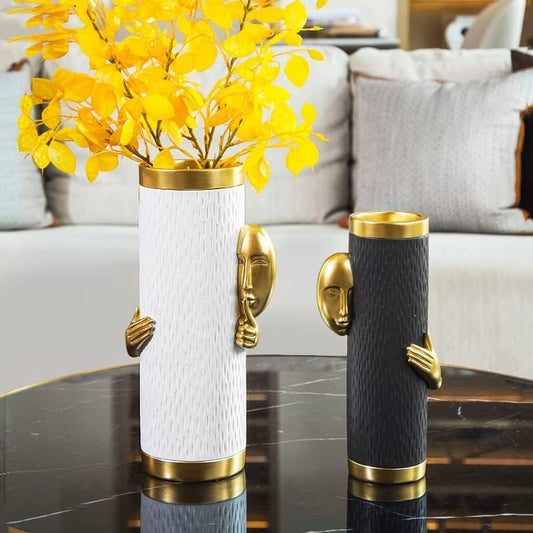 Luxurious Golden Face Vase