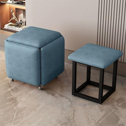 5-in-1 FlexiCube Nesting Ottoman Stool