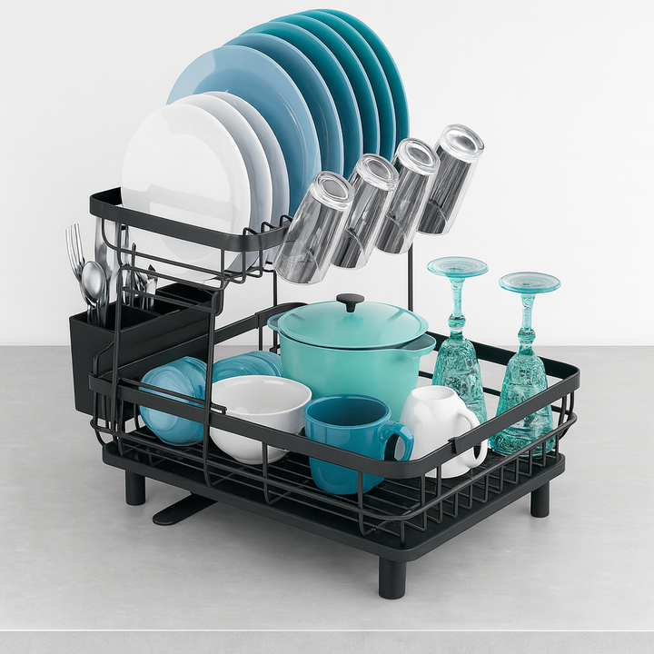 HausRoland 2-Tier Dish Drying Rack – HomeLux