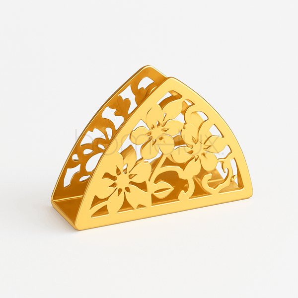 Decorative Gold-Tone Metal Napkin Holder
