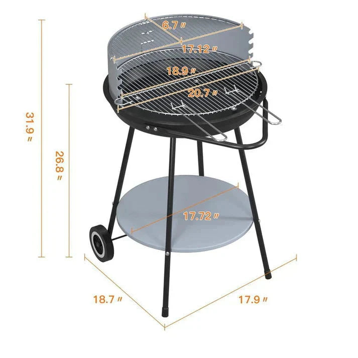 Open BBQ Grill Plate (Round)