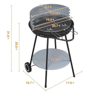 Open BBQ Grill Plate (Round)