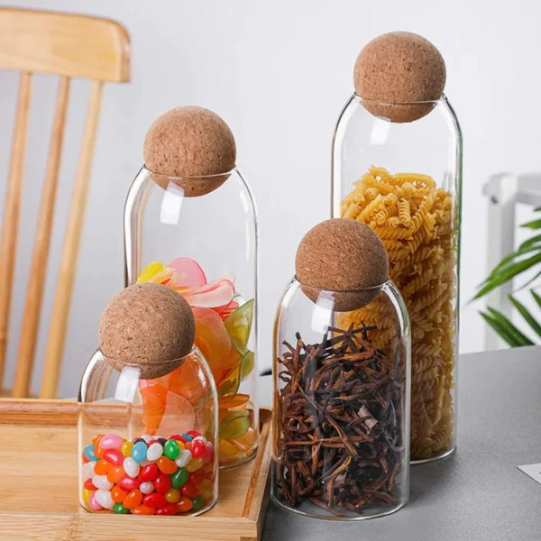 Ball Cork Glass Jar