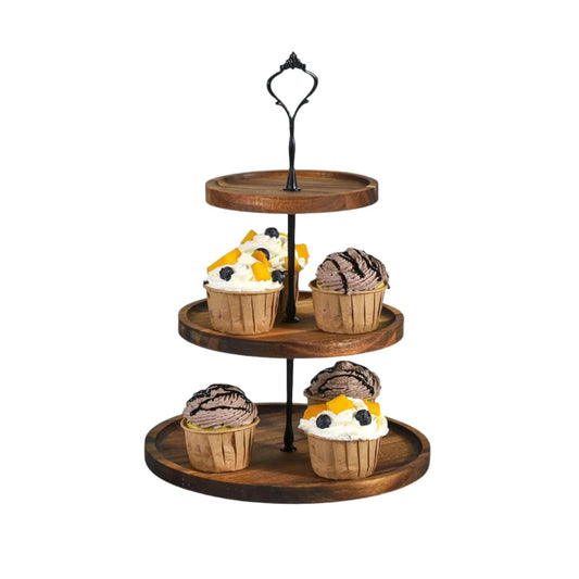 Wooden Tiered Cupcake Stand